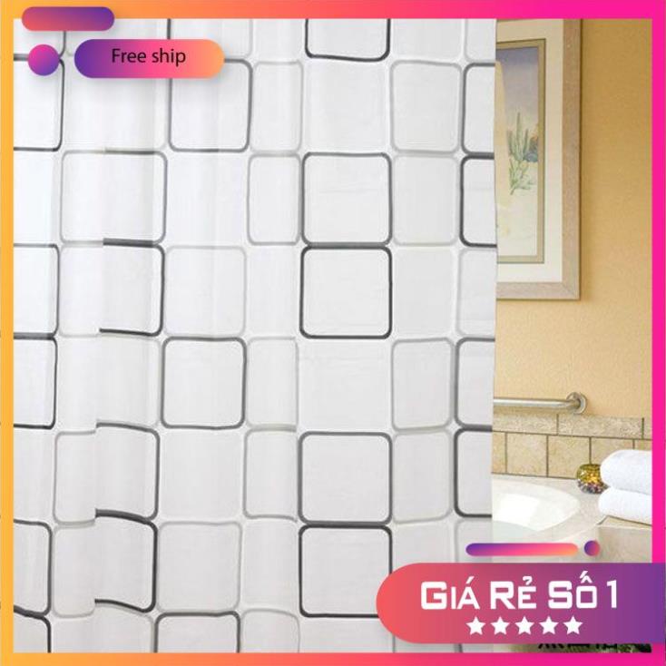 Rèm Cửa Nhà Tắm Peva Cao Cấp - Decor 9 Móc Loại 1.8 X 1.8M - Họa Tiết Đa Dạng Cá Tính - Chống Nước