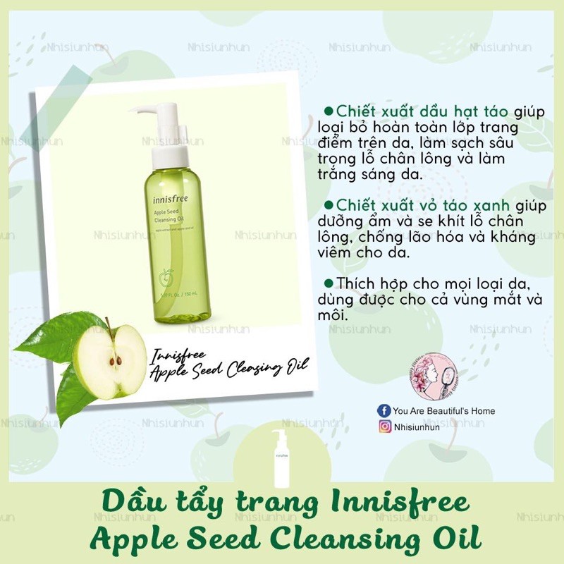 Dầu tẩy trang Innisfree Apple Seed Cleansing Oil