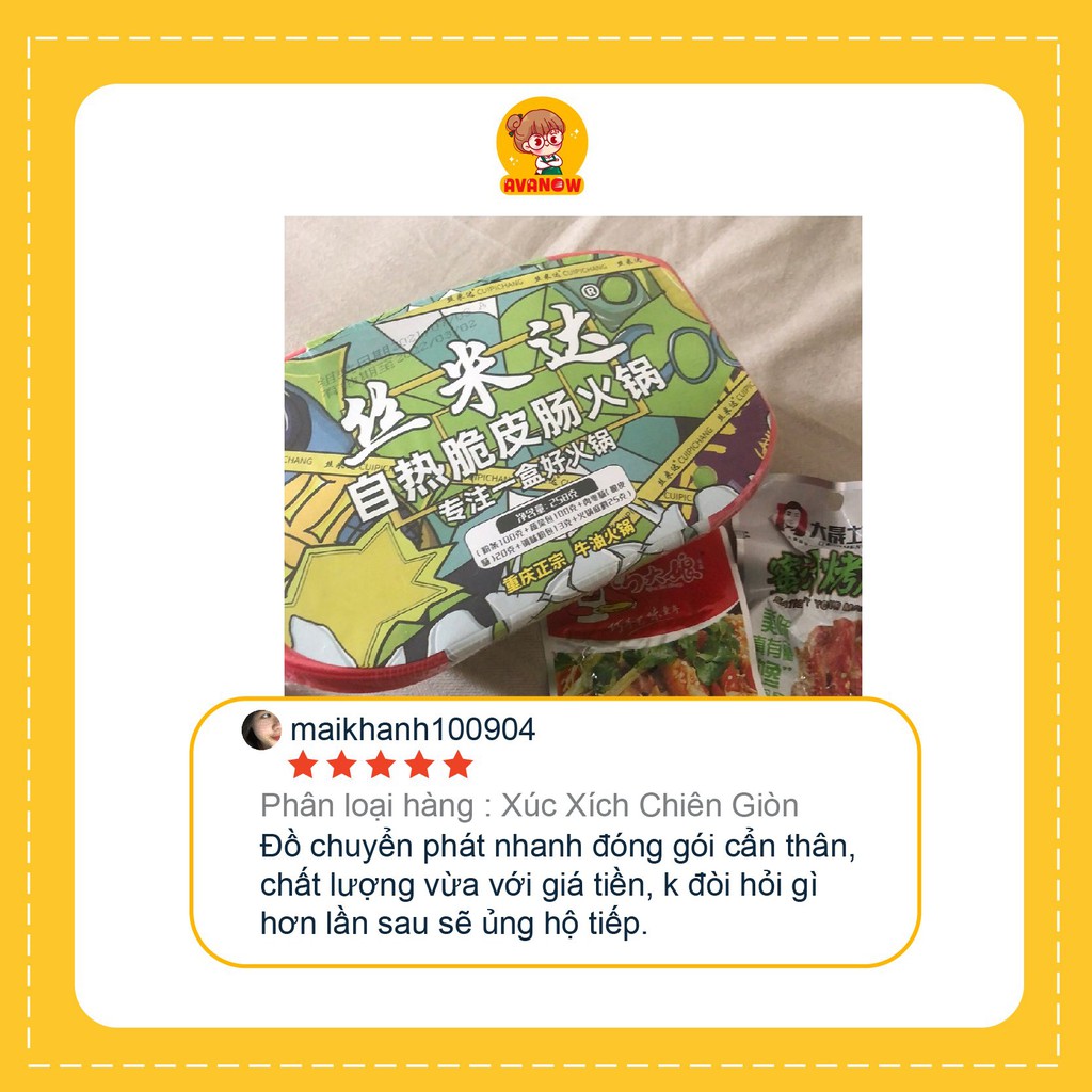 [Mã GROXUAN1 giảm 8% đơn 150K] Lẩu tự sôi Trùng Khánh 🍣 Avanow 🍣 258g nhiều topping,đồ ăn vặt trung quốc | BigBuy360 - bigbuy360.vn