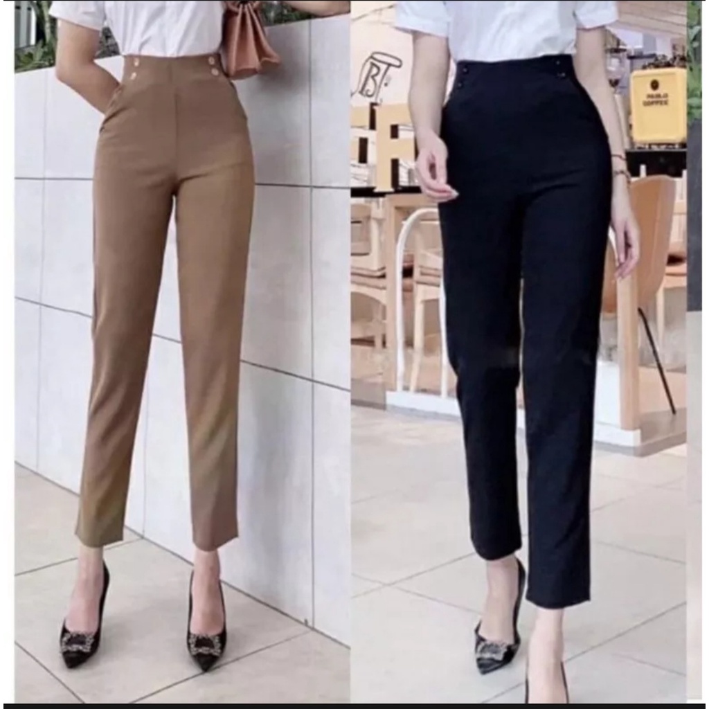 Quần baggy nữ - quần tây công sở nữ TK FASHION 4 cúc lưng cao đồ công sở đẹp mặc đi làm đi học form chuẩn tôn dáng M46