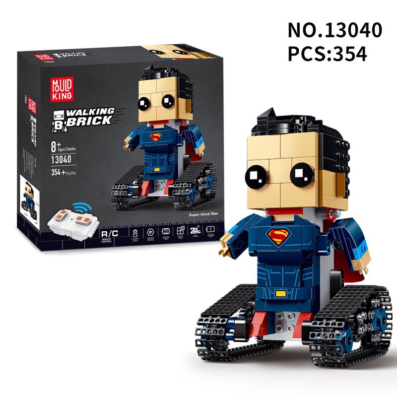 Đồ chơi lắp ráp siêu anh hùng Super Man Mould King 13040 tương thích với Lego Technic điều khiển xe chạy từ xa