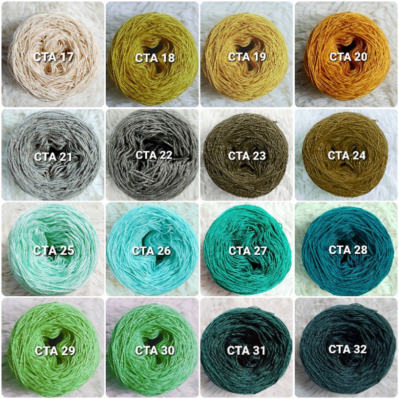 [1-32] Sợi Cotton Shine màu trơn se 0.8mm, đan móc áo mùa hè