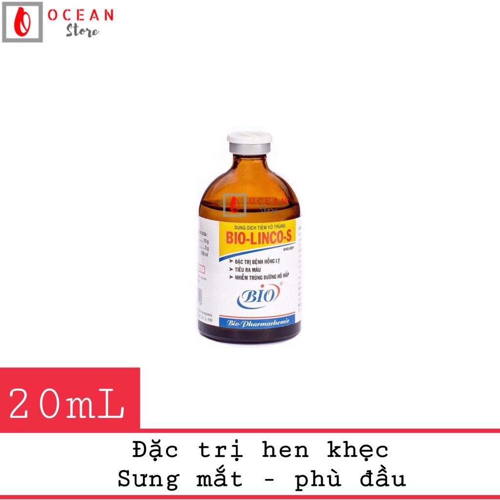 Thuốc đặc trị hen khẹc, sưng mắt - phù đầu cho gà đá - Bio Linco S 20ml cho chim