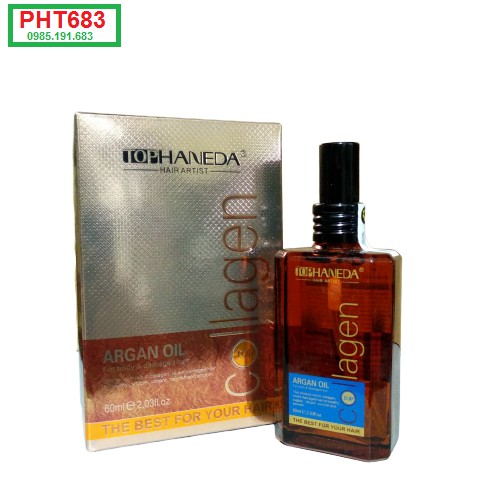 ✅(HANEDA COLLAGEN) DẦU DƯỠNG TÓC - ARGAN OIL 60ML