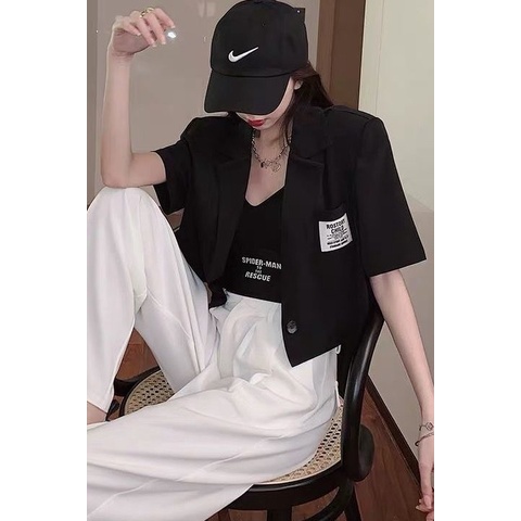 Áo Khoác Nữ Tay Ngắn Phong Cách Hàn Quốc Thời Trang | BigBuy360 - bigbuy360.vn