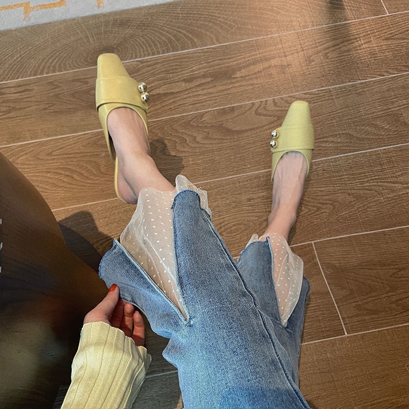 Quần jean lưng cao phong cách Hàn Quốc 2021 trẻ trung cho nữ