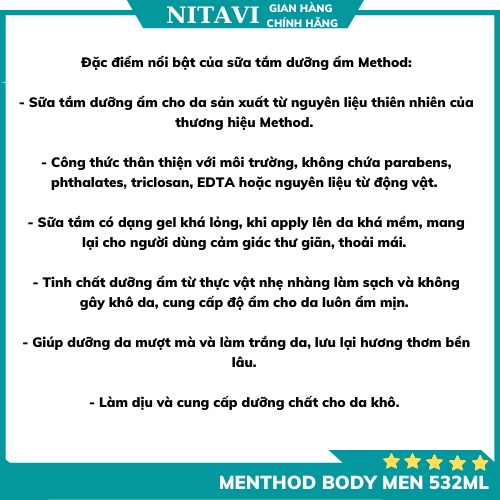 sữa tắm method body Oganic - method body wash Úc dưỡng ẩm lưu hương 532ml