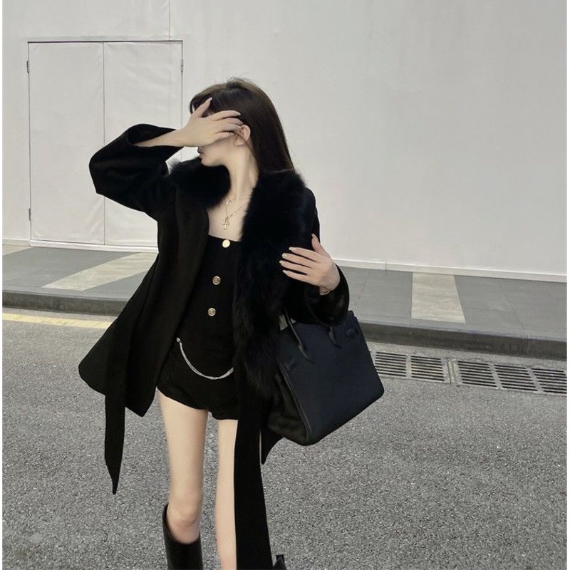 Áo hai dây dệt kim in chữ phong cách mới cho n