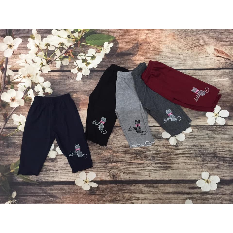 Quần legging ngố bé gái