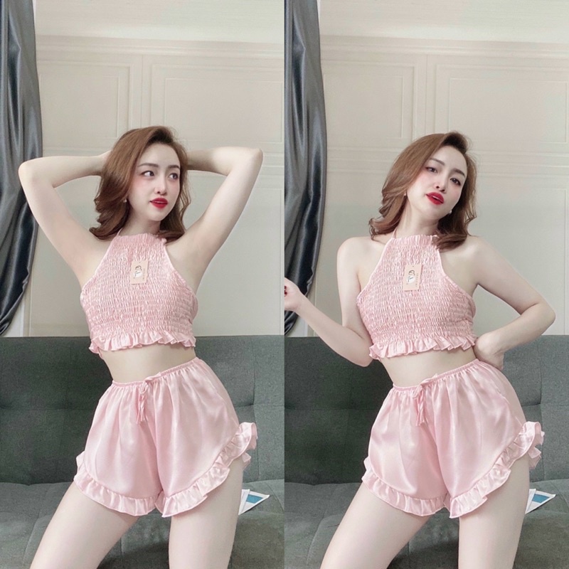 BỘ YẾM NHÚN SATIN 🔥FREESHIP🔥 BỘ NGỦ SATIN | BigBuy360 - bigbuy360.vn