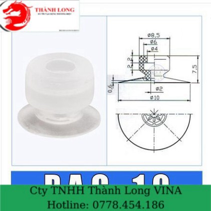 Núm hút cao su loại mỏng dễ bám hút PAG15, gói 10 cái. .