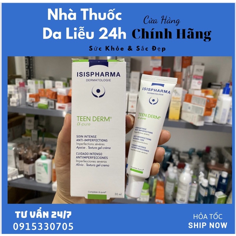 ISIS PHARMA Teen Derm Alpha PURE KEM BÔI MỤN