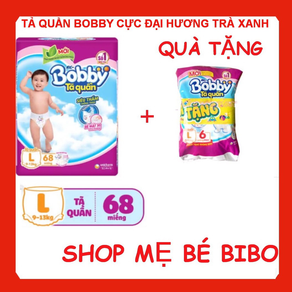 [PHIÊN BẢN HÈ GIỚI HẠN][TẶNG THÊM 12 MIẾNG] TẢ QUẦN BOBBY GÓI SIÊU LỚN ĐỦ SIZE M74,L68,XL62,XXL56