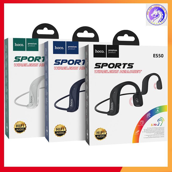 Tai Nghe Bluetooth Dẫn Khí Chính Hãng Hoco ES50 Rima Đeo Cổ Treo Tai Thể Thao Eabuds Không Trong Tai
