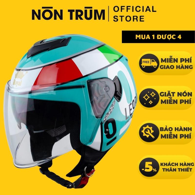 Nón bảo hiểm 3/4 Royal M789 ( Roc 07 ) 2 kính chính hãng phân phối tại hệ thống Nón Trùm