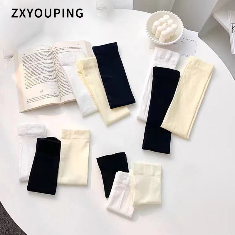 Vớ dài zxyouping màu trắng đen nhiều kích cỡ thời trang cho nữ