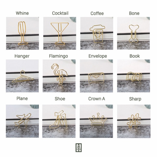 Kẹp giấy - Gold paperclips