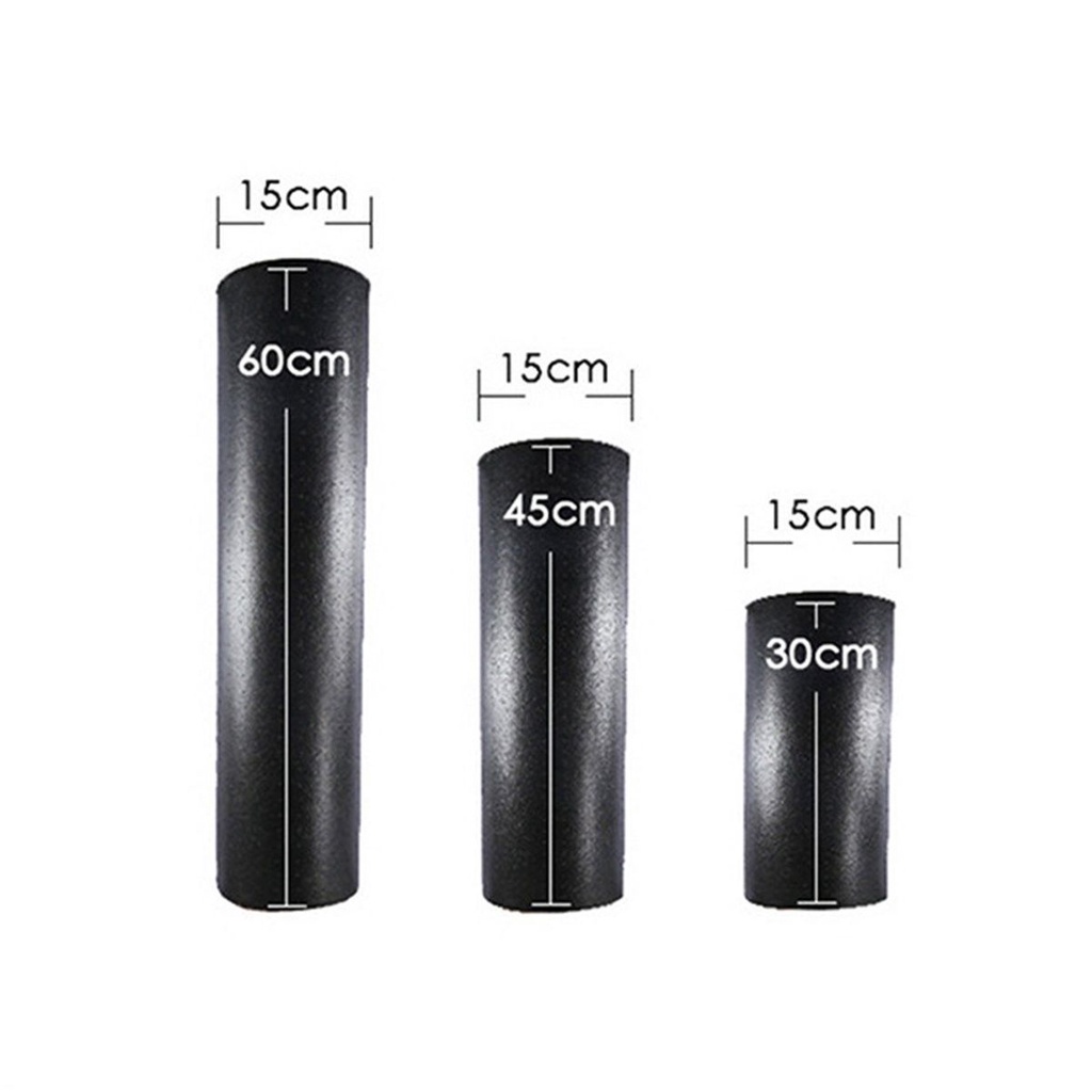 Khối Xốp Lăn Tập Yoga 4 Kích Thước Màu Đen