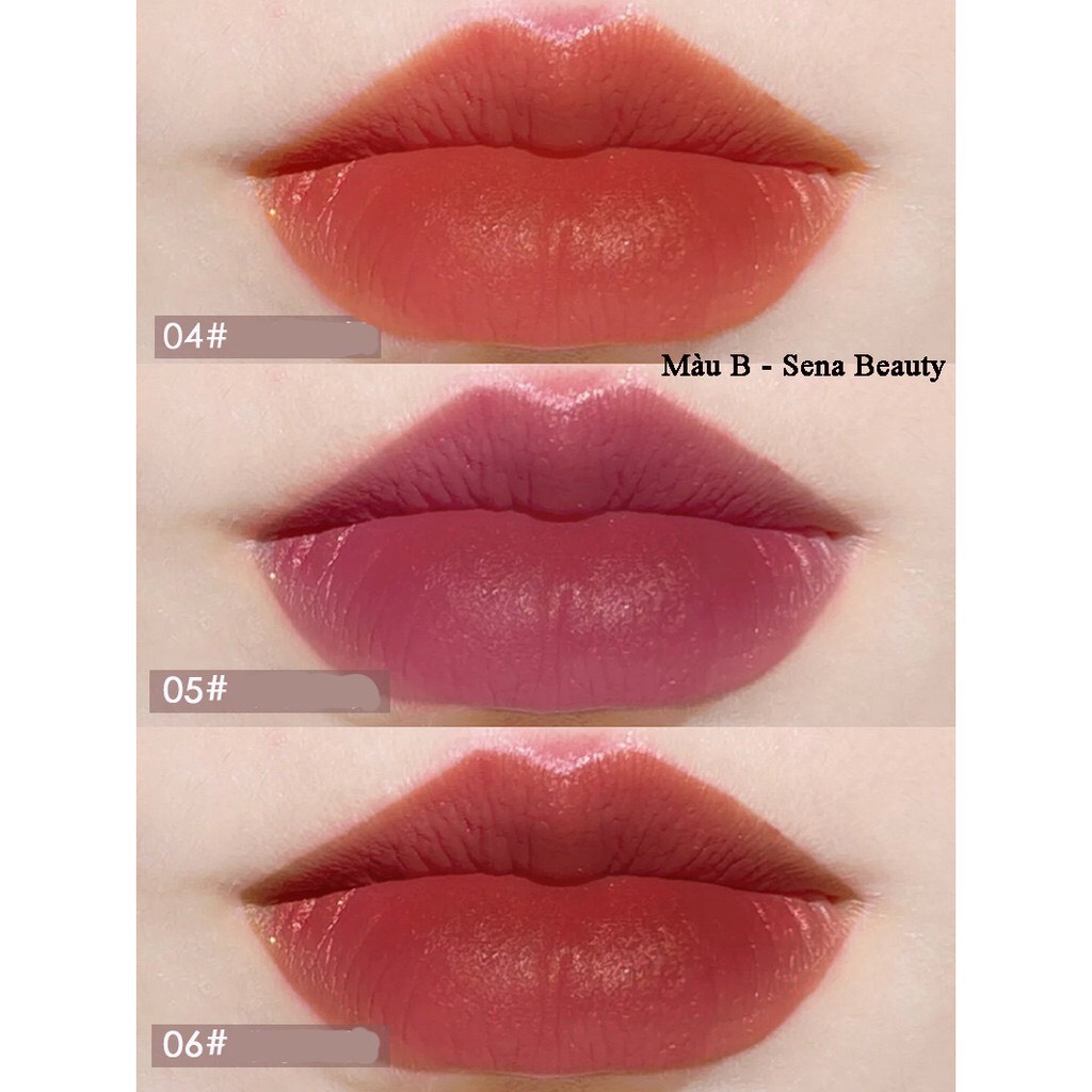 Set 3 son kem lì Herorange Fluffy Lip Glaze mềm mại, mượt như nhung (Chính Hãng)