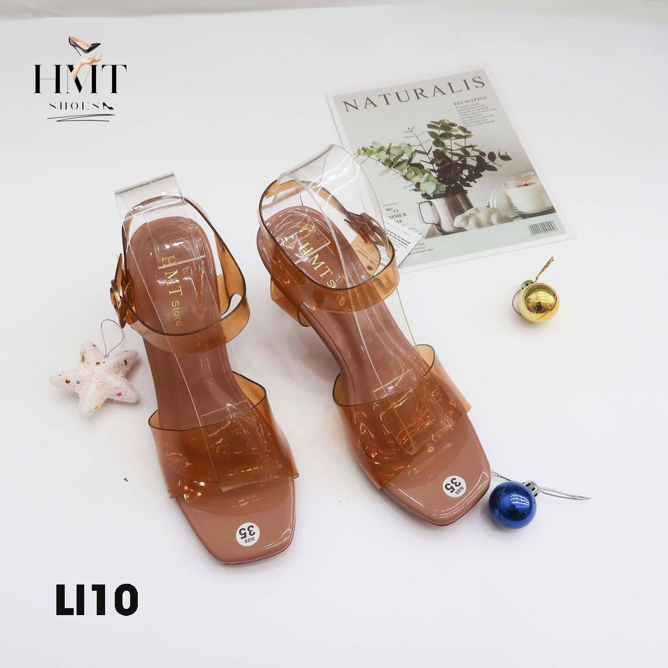 Sandal cao gót quai màu trong HMTShoes LI10