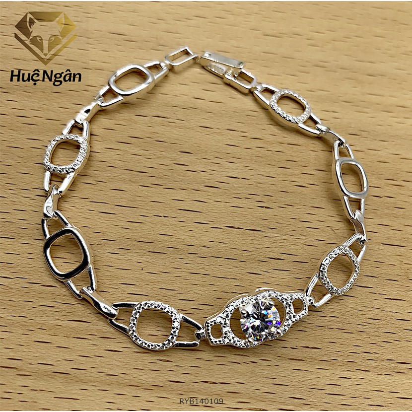 Lắc tay bạc 925 Huệ Ngân - Hình học RYB140109