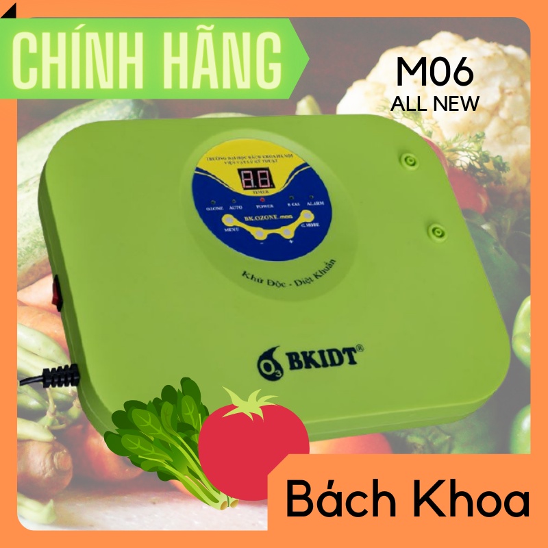 Máy BK OZONE M06 Khử Độc Rau Củ, Thực Phẩm, Máy Ozone + Cảnh Báo Dò Rỉ Khí Gas