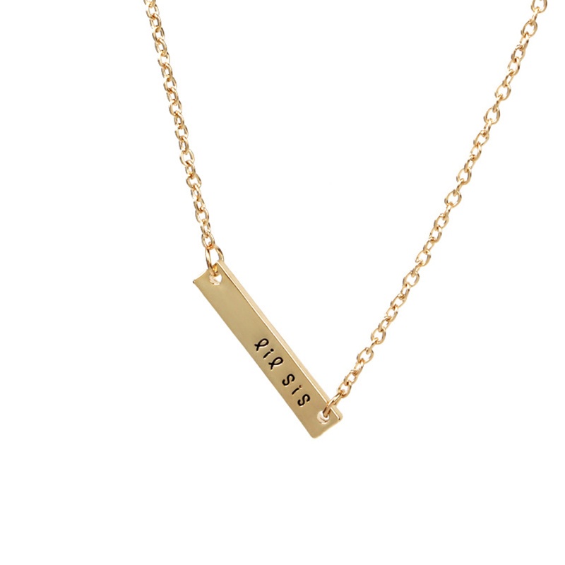 Vòng cổ Hợp Kim Mặt Chữ Nhật Ngắn In Chữ Best Friend Cho Chị Em Gái 3 Chị 3 Frie