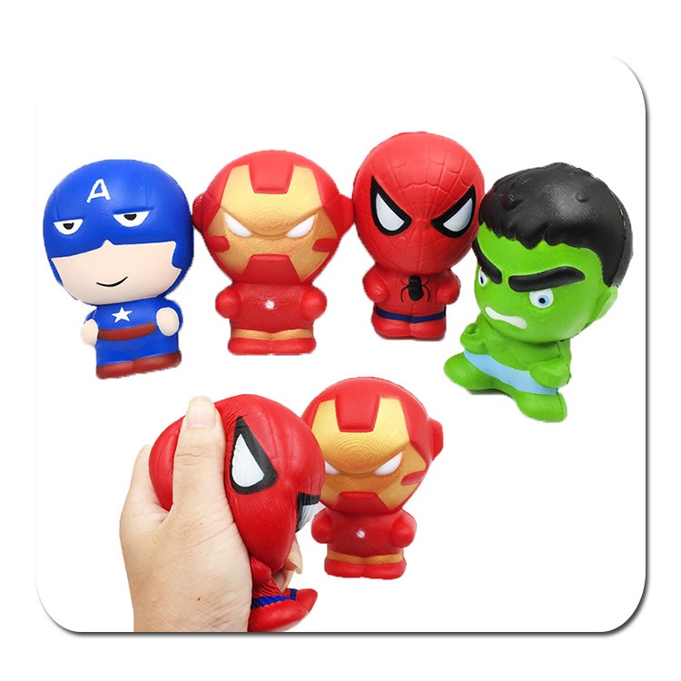 Squishy Lớn Hình người máy người nhện người sắt người xanh Đồ Chơi Xốp Giảm Stress Hình mềm mịn dễ Thương đàn hồi Cho Bé
