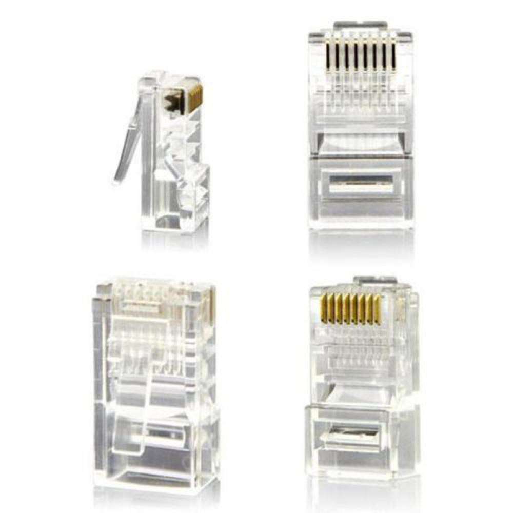 Set 25 Đầu Nối Dây Cáp Mạng Rj45 Cat 6 Mới