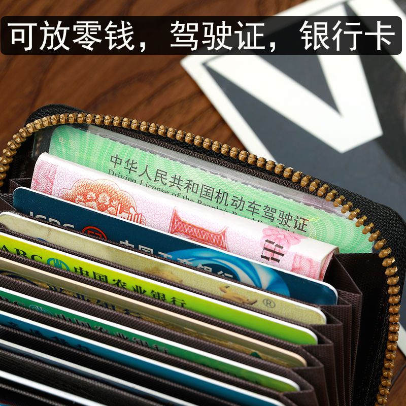 Ví Đựng Thẻ ID / Tiền Xu Chống Khử Từ Phong Cách Retro Cho Nam Và Nữ