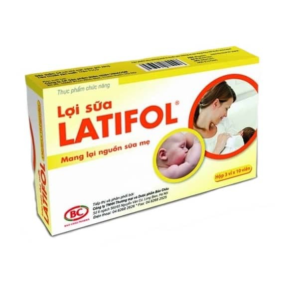 Lợi sữa Latifol - Mang lại nguồn sữa cho mẹ đang cho con bú ( Hộp 3 vỉ *10 viên)