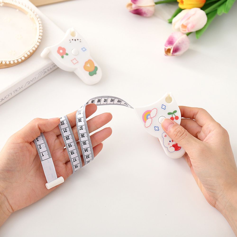 Thước dây mini 150cm/ 60inch có thể tự động thu gọn giúp đo vùng eo/ chân/ cơ thể cho thợ may