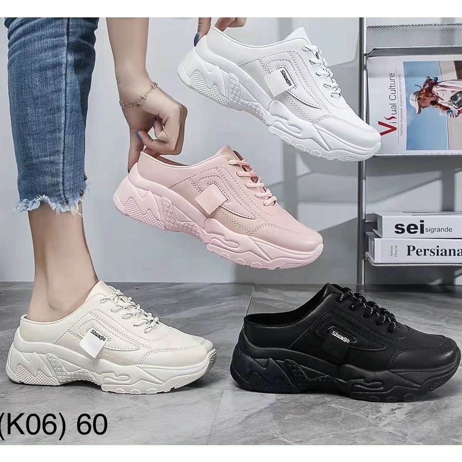 Giày sục thể thao nữ 5cm, giày lười nữ Ulzzang, chất liệu dày dặn, đế cao 5cm