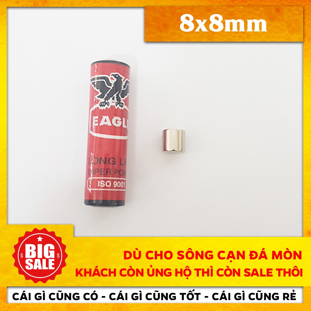 Nam Châm Viên Trụ 8x8mm