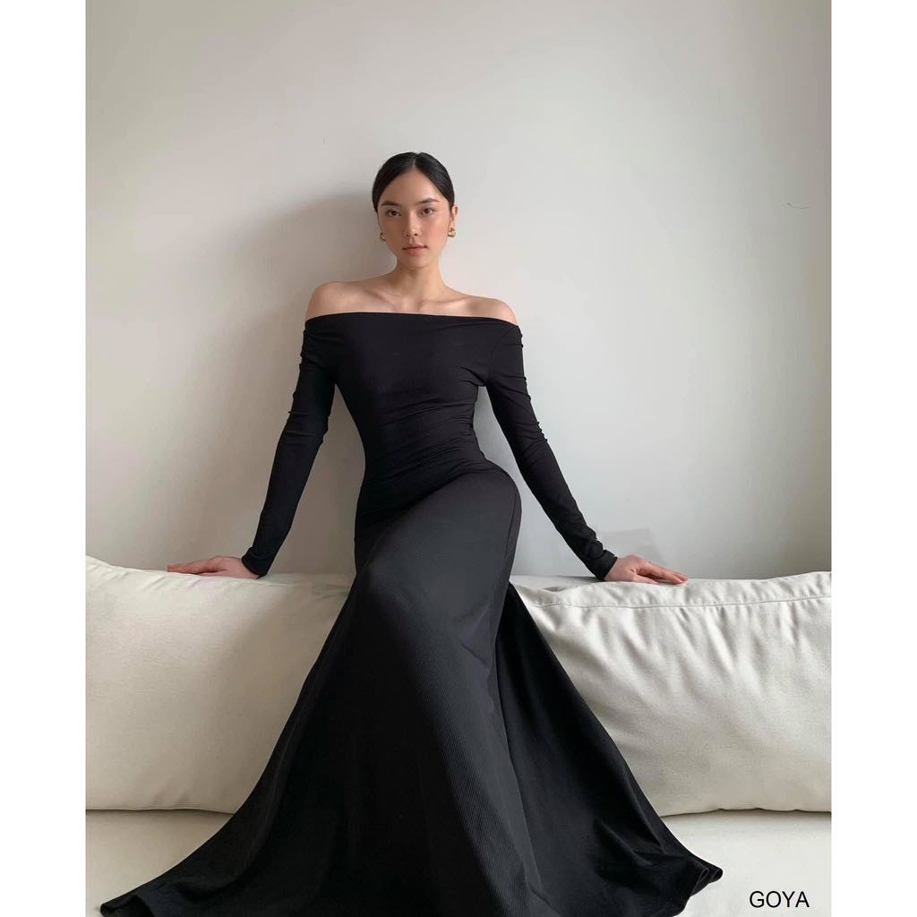 Đầm Dự Tiệc Sexy Dáng Cut-out Ôm Body Cực Sang - Váy Maxi Midi Dáng Dài Khoét Lưng Mặc 2 Kiểu GOYA DRESS