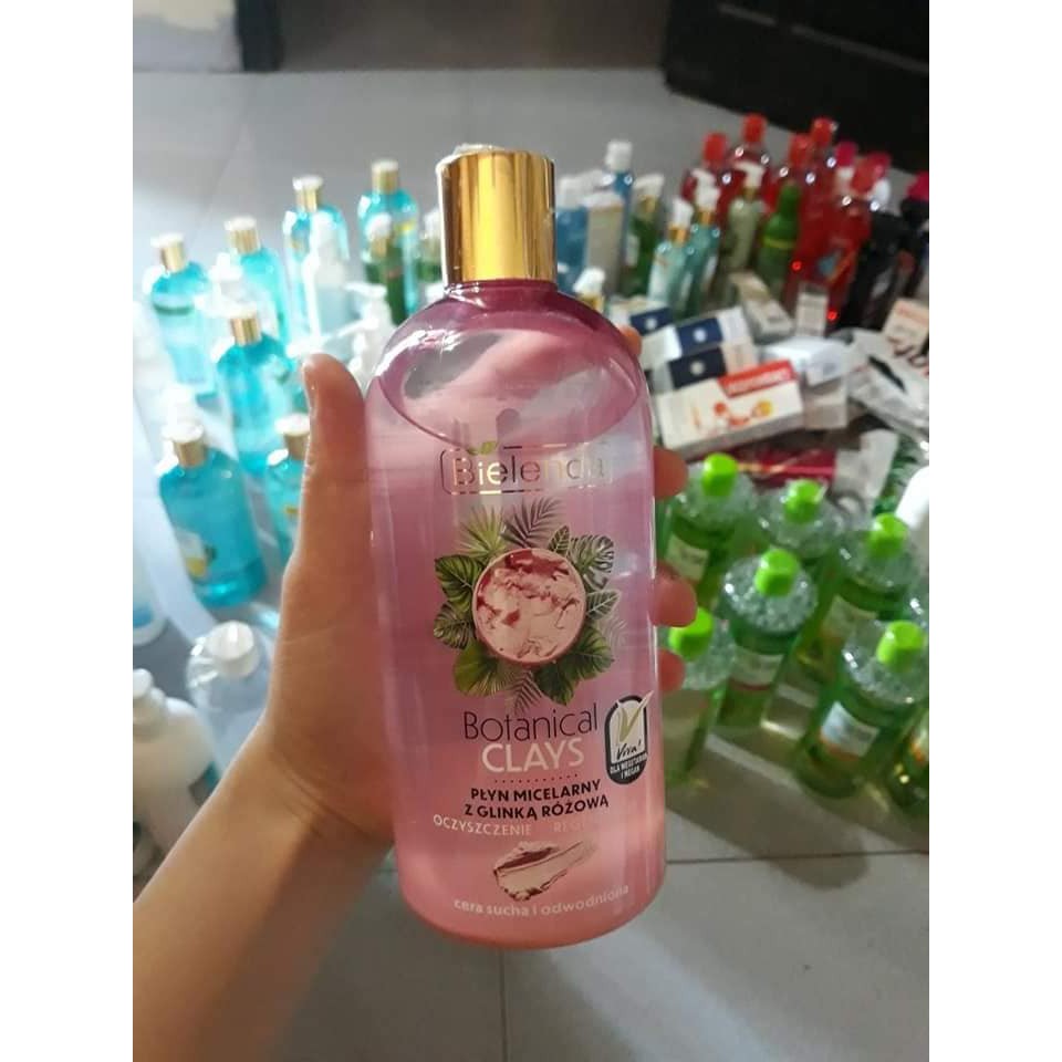 Tẩy Trang Micellar Thuần Chay Chiết Xuất Từ Đất Sét, Da Hỗn Hợp,Axit Ferulic - Bielenda Botanical Clays  500ml