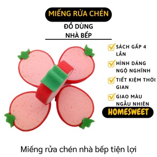 Miếng rửa chén - miếng bọt biển tạo bọt chà rửa chén bát hình trái cây 3592