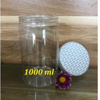 Hủ nhựa pet nắp nhôm cao cấp 1 kg - 1 cái
