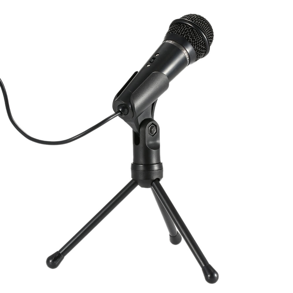 3.5mm Condenser Microphone Dynamic Mic Clear Voice For Live Speech For PC