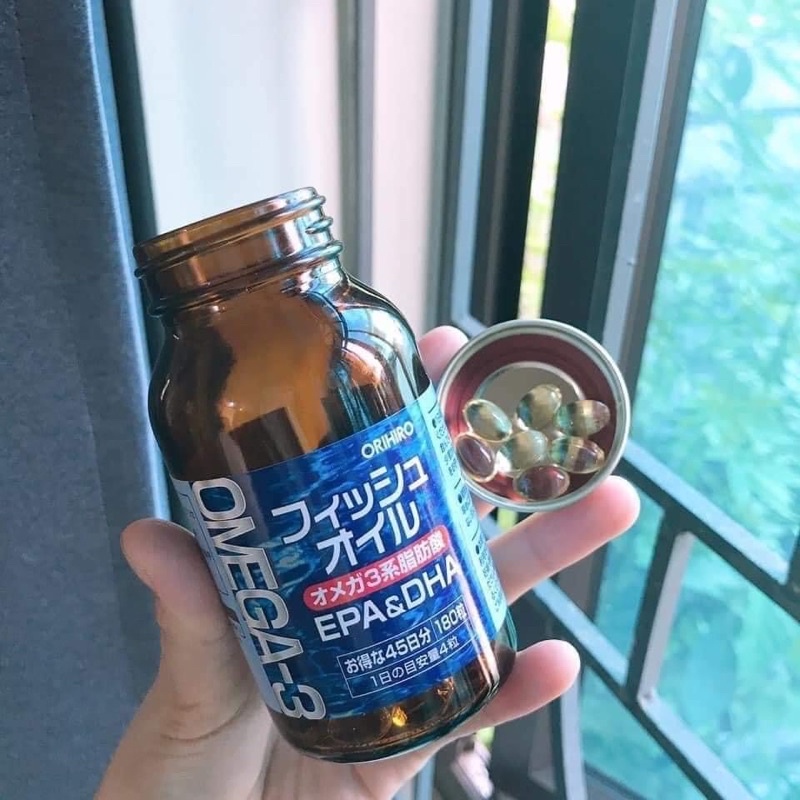 Viên uống dầu cá Omega-3 hỗ trợ tim mạch Orihiro 180 viên