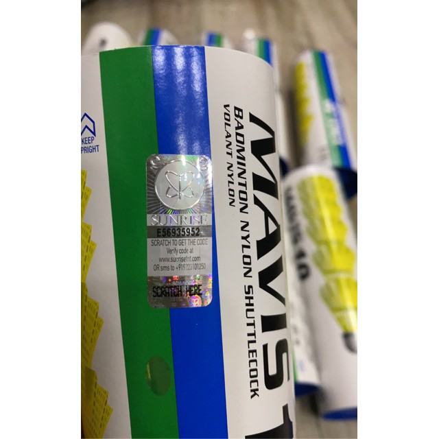 Ống cầu lông nhựa Mavis 10 YONEX chính hãng ( hộp 6 quả)