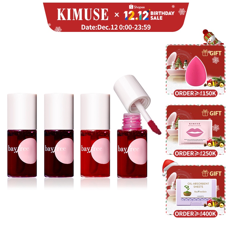 Set 4 Son Kem Bayfree Kiêm Má Hồng Màu Sắc Thời Trang 60g 