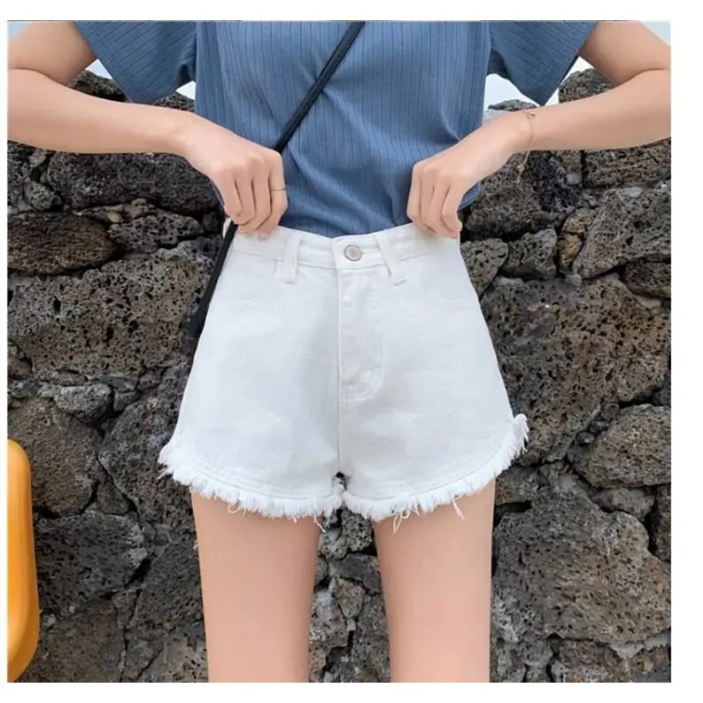Quần Short Denim Nữ Kiểu Dáng Hàn Quốc