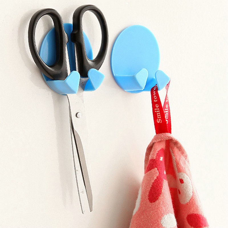 Set 2 Móc Treo Phích Cắm Dán Tường Đa Năng Không Cần Đinh Ốc Giá Đỡ