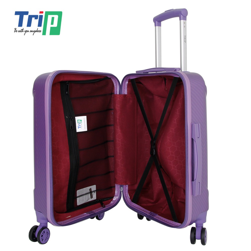 Bộ 2 Vali Chống Trộm TRIP PC053 - Size 50+60cm - Màu Tím