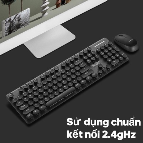 Bộ Chuột và Bàn Phím Không Dây Siêu Đẹp N520 Mẫu Cao Cấp Màu Cực Đẹp, Phím Siêu Êm | BigBuy360 - bigbuy360.vn