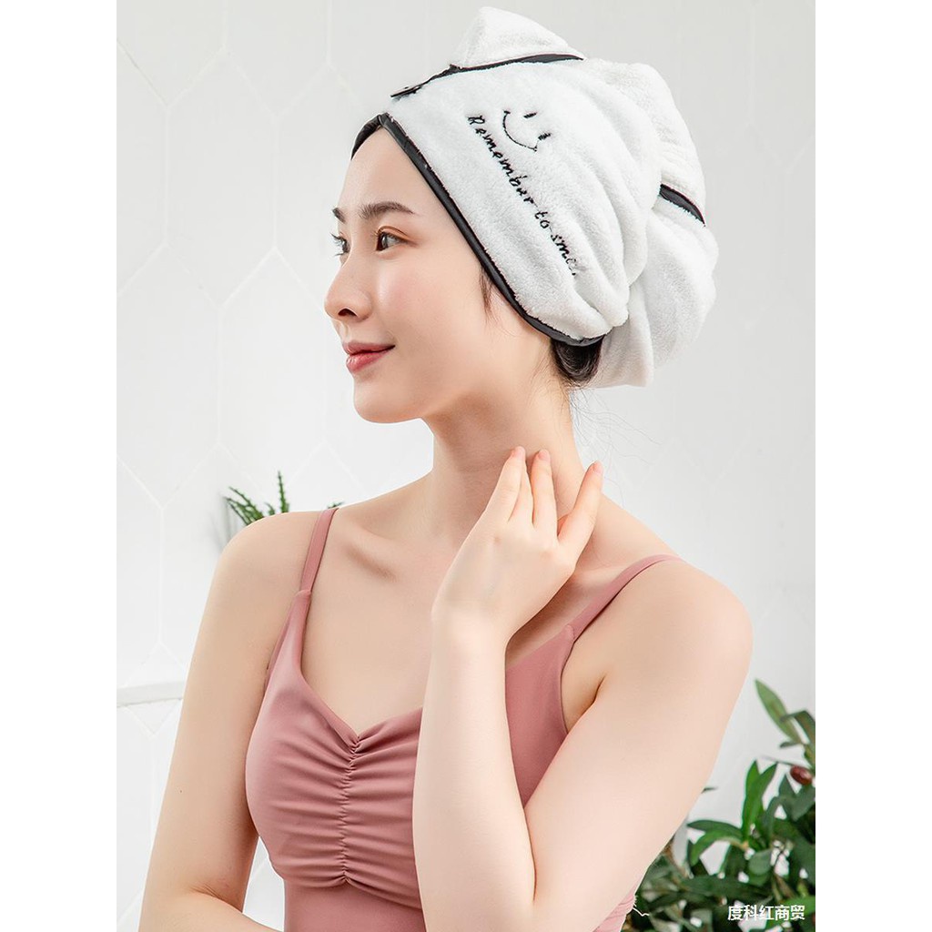 Khăn quấn tóc cài khuy siêu thấm nước mau khô - LADY