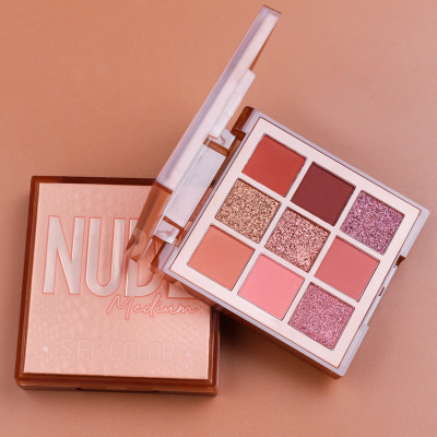 mẫu da 9 màu phấn mắt bảng, chín vuông bảng lưới eyeshadow, châu Âu và Mỹ eyeshadow | BigBuy360 - bigbuy360.vn