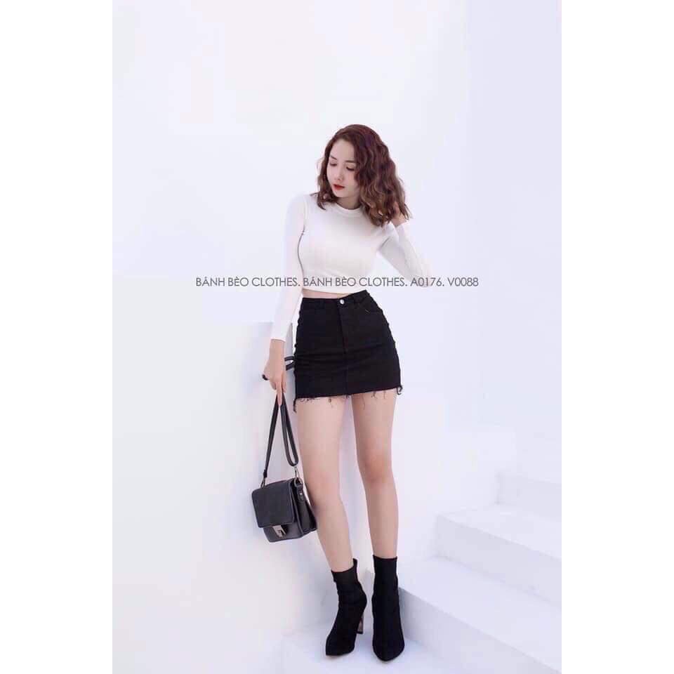 Chân váy kaki trơn có lót trong cực xinh