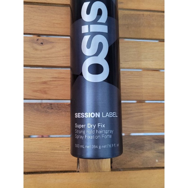 KEO XỊT GIỮ KIỂU TÓC CỨNG OSIS+ SESSION LABEL SUPER DRY FIX 500ML (date 2024)